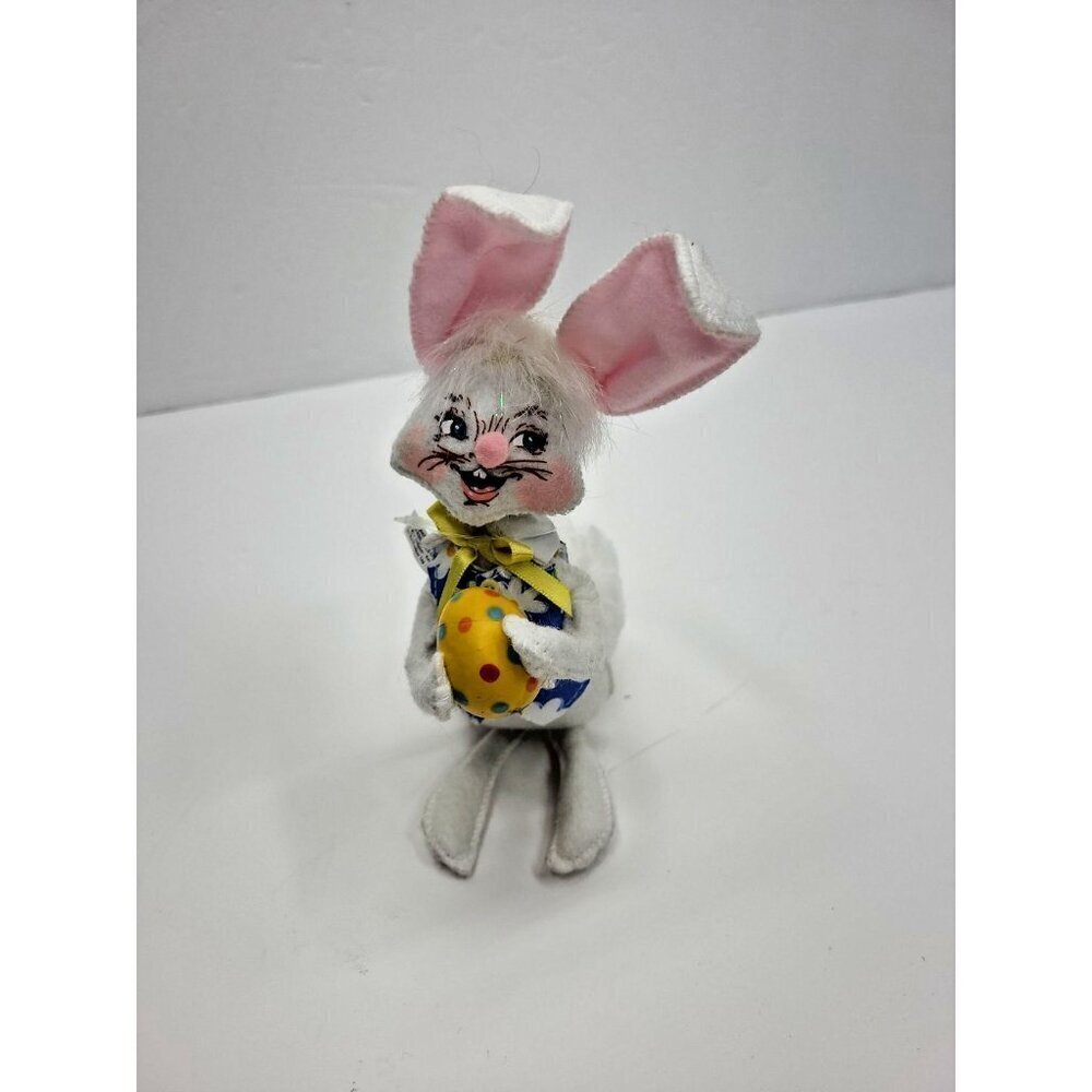 Annalee 6in Easter Boy Bunny Holding Easter Egg New with Tags 200810 Blue Vest